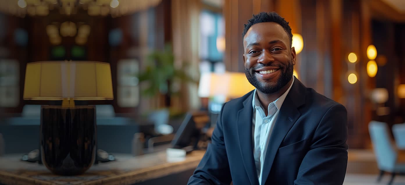 African city skyline at golden hour